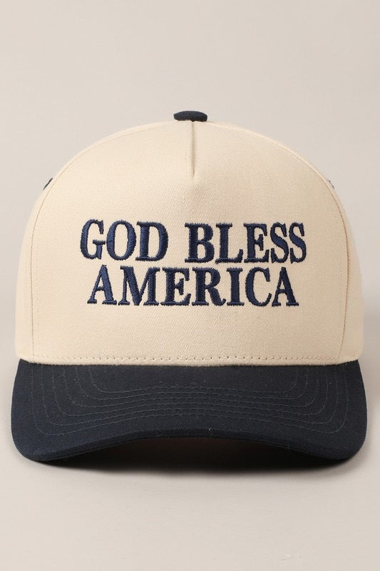 God Bless America Hat-Navy