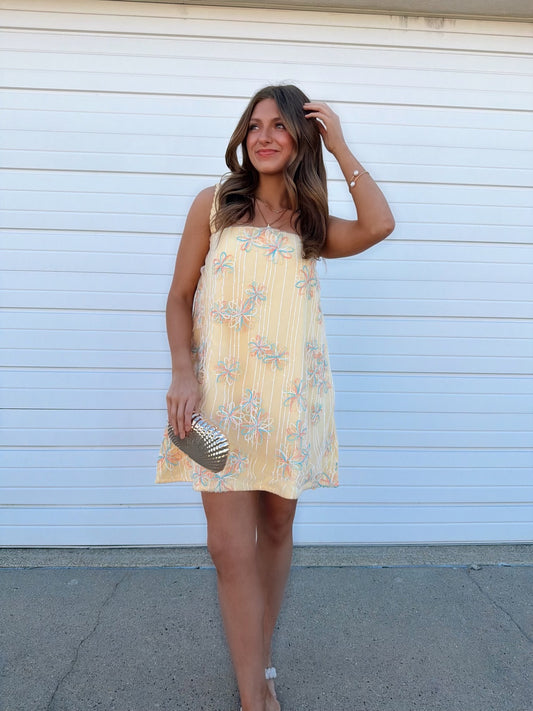 Lemon Blossom Mini Dress
