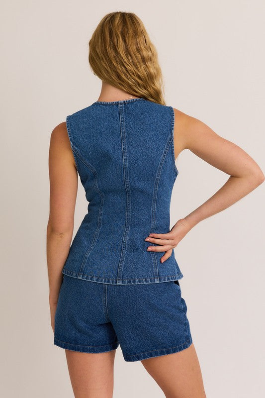 Betsy Denim Top