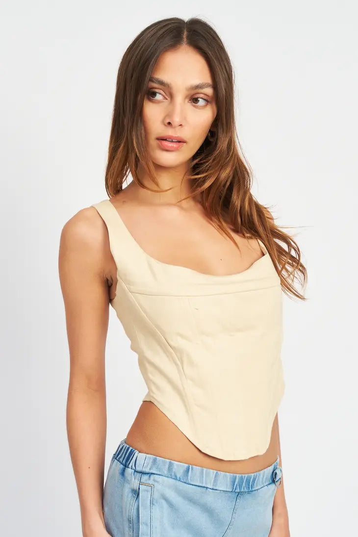 Twill Corset Top