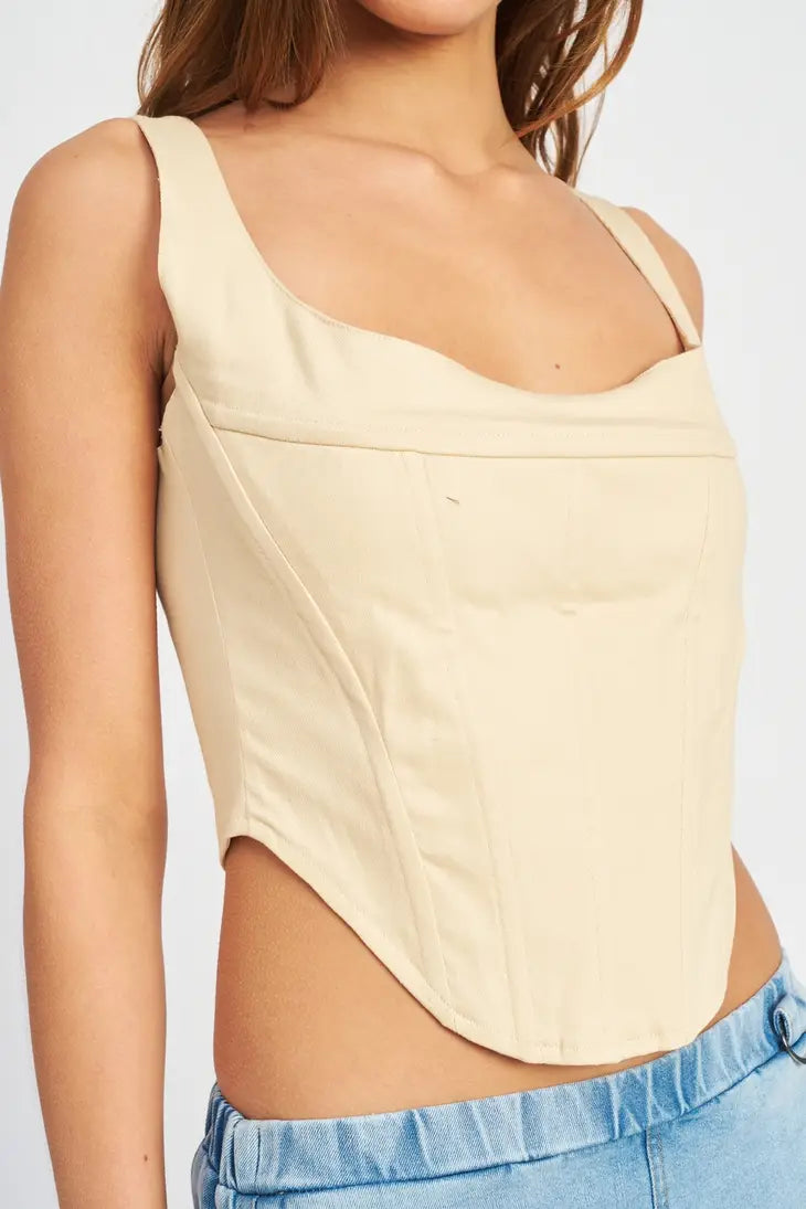 Twill Corset Top