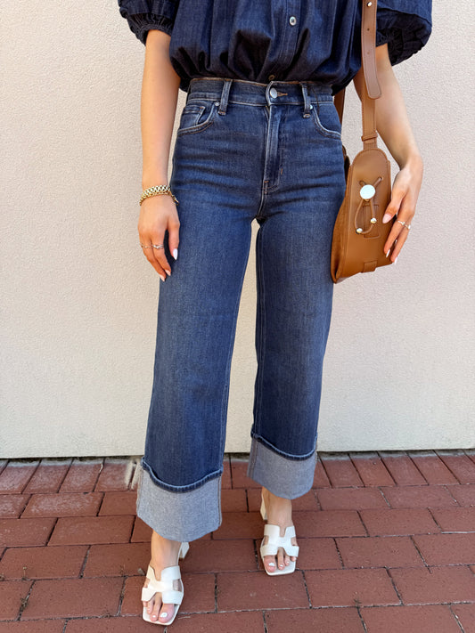Cuffed Season Denim - Dark Wash