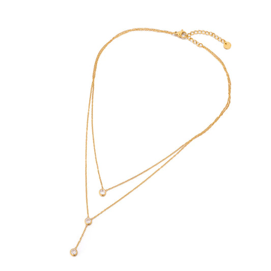 Golden Glow Drop Necklace