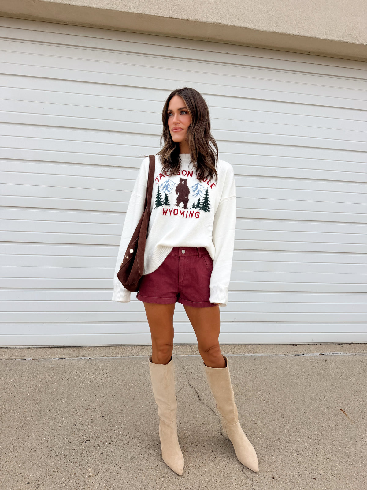 Mallory Maroon Shorts