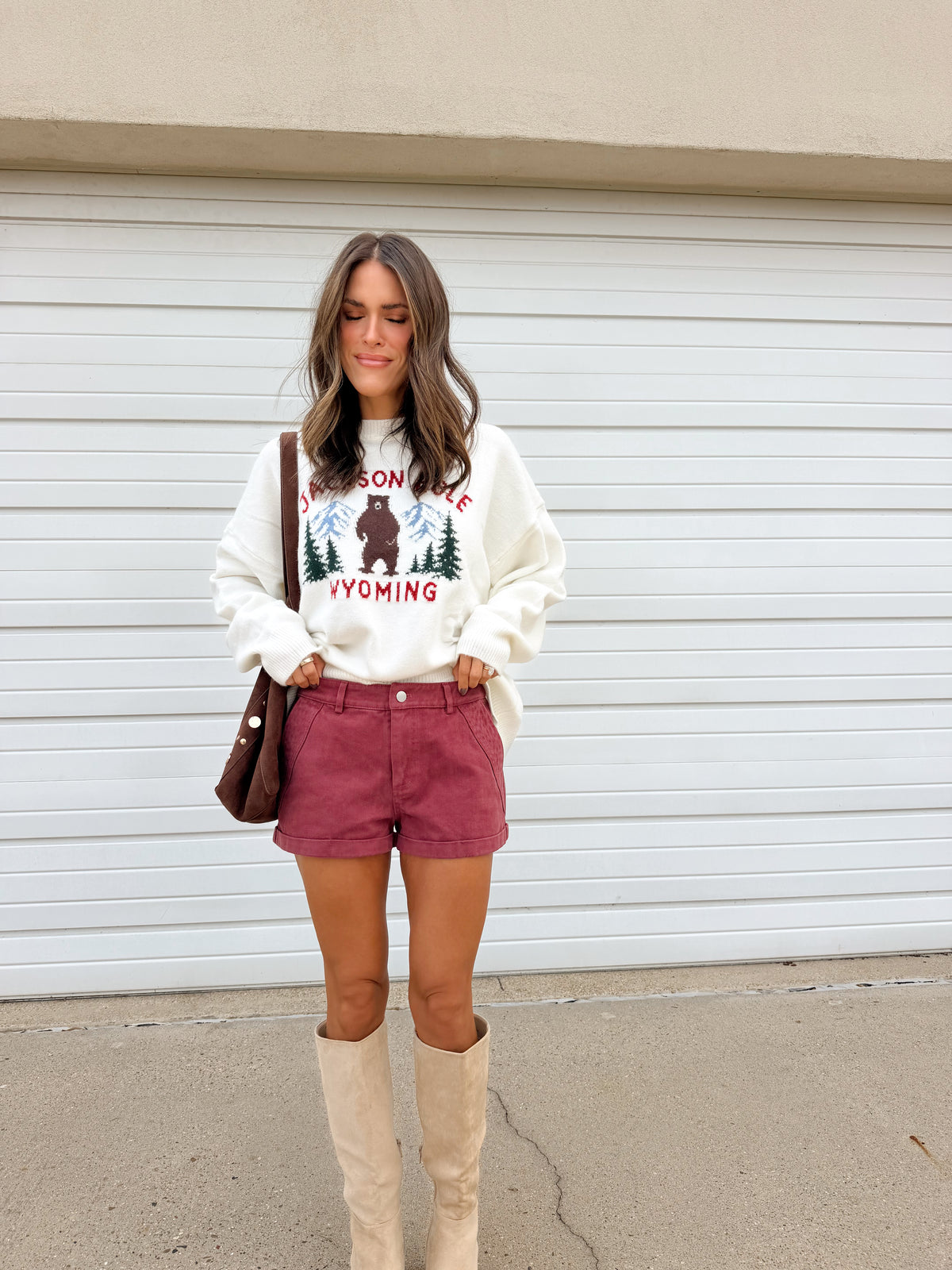 Mallory Maroon Shorts