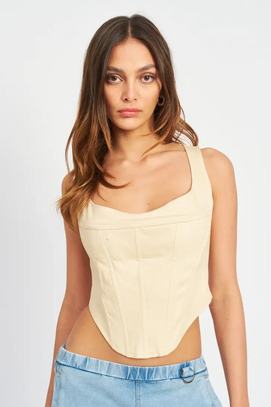 Twill Corset Top