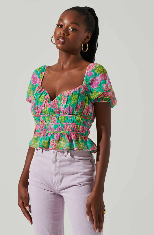 Leigh Floral Top