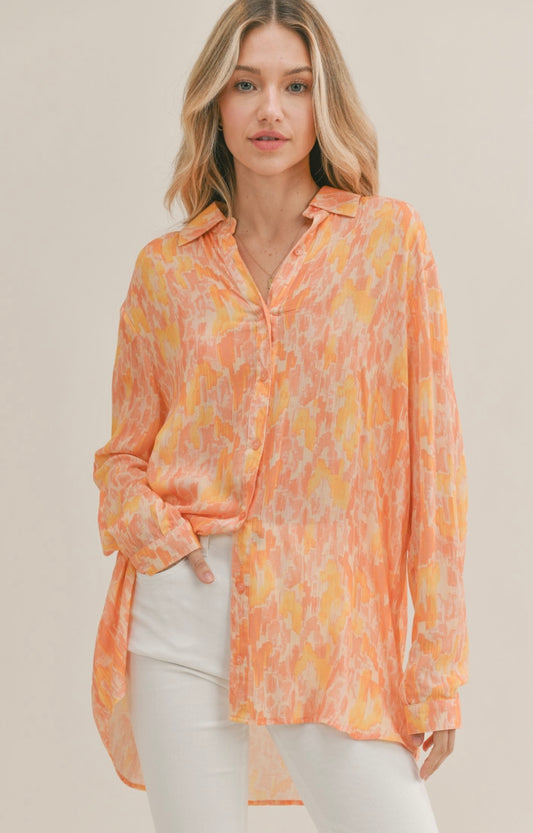 Desert Sunset Button Down